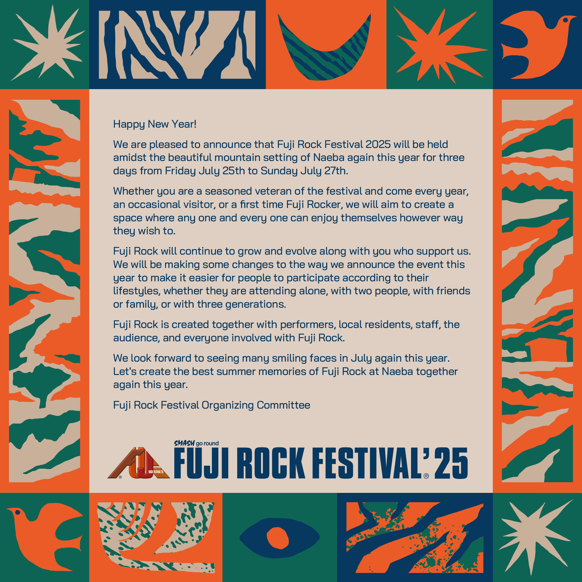 HAPPY NEW YEAR FUJI ROCK FESTIVAL '25